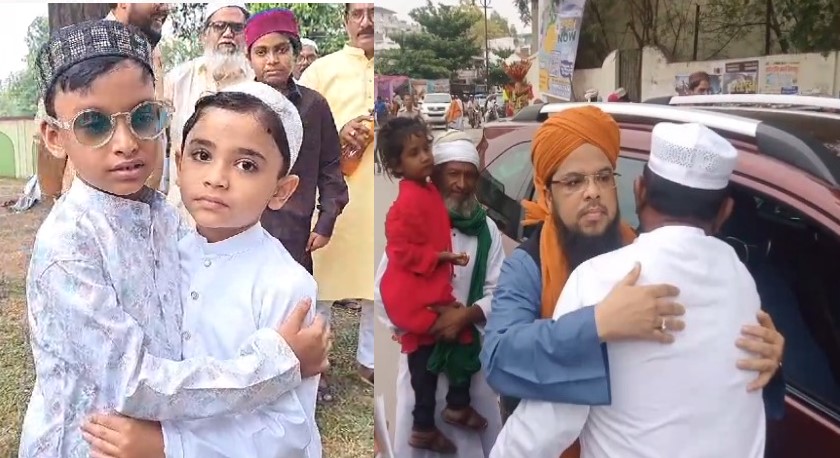 ईद उल फितर पर शहर में दिखा उत्साह, मुस्लिम भाइयों ने नमाज अदाकर एक दूसरे को दी बधाई