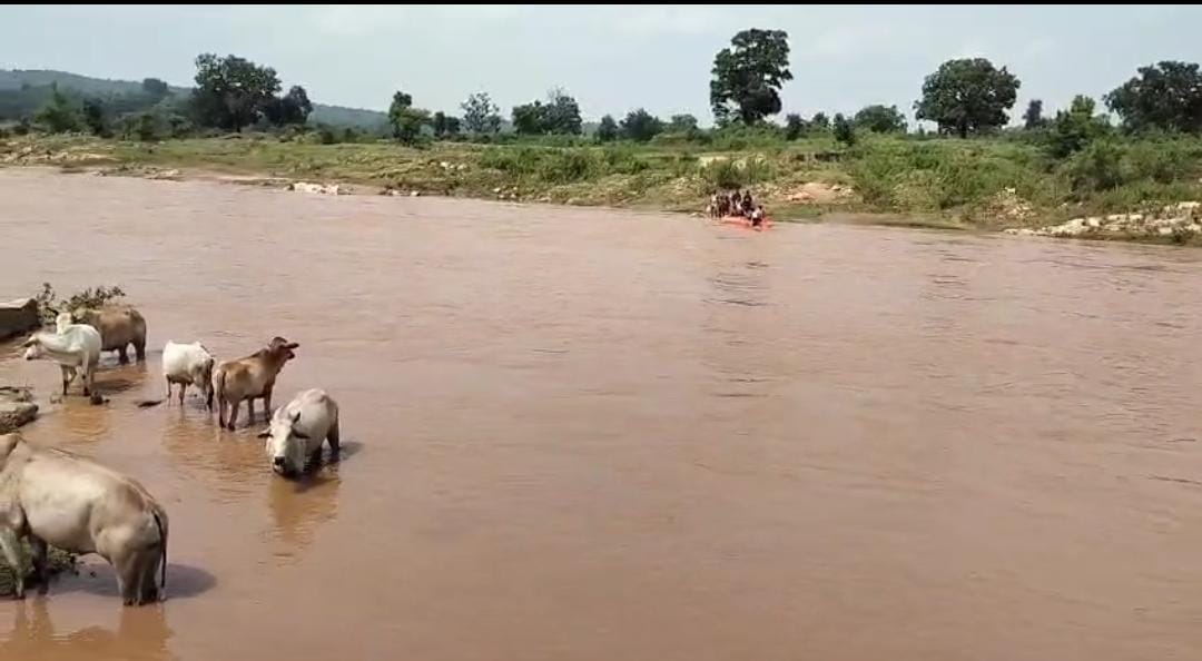 जिला प्रशासन और राहत बचाव दल लोगों और मवेशियों को सुरक्षित स्थानों पर पहुंचाया जा रहा