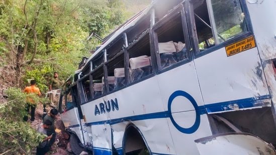 VAISHNO DEVI ATTACK – जम्मू-कश्मीर के रियासी में आतंकियों ने श्रद्धालुओं से भरी बस पर किया हमला …बस ड्राइवर को गोली लगने से खाई में जा गिरी बस।